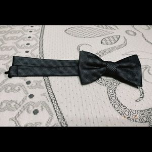 black and grey bow tie